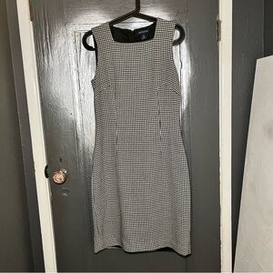Ann Taylor Black and White Checkered Mini Dress